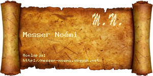 Messer Noémi névjegykártya